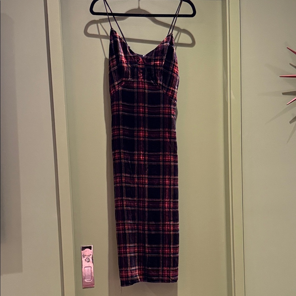 Plaid Spaghetti Strap Dress
